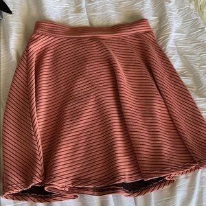 Pink striped skirt